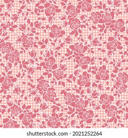 Seamless pattern with a beautiful bouquet of roses,
