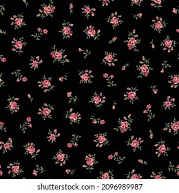 Seamless pattern with a beautiful bouquet of roses,