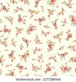 Seamless pattern with a beautiful bouquet of roses,