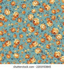 Seamless pattern with a beautiful bouquet of roses,