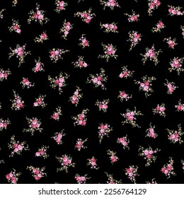 Seamless pattern with a beautiful bouquet of roses,