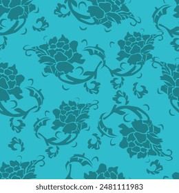Seamless pattern with a beautiful bouquet of roses