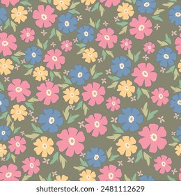 Seamless pattern with a beautiful bouquet of roses