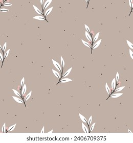 
Seamless pattern with beautiful branches in a minimalist style. Ideal for printing on fabric, paper and children's cards.