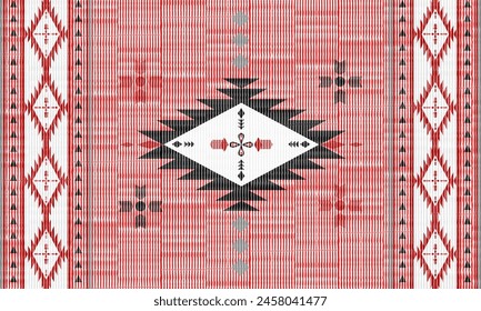 Seamless pattern, beautiful cloth or rug pattern of the Navajo tribe. indigenous geometric art