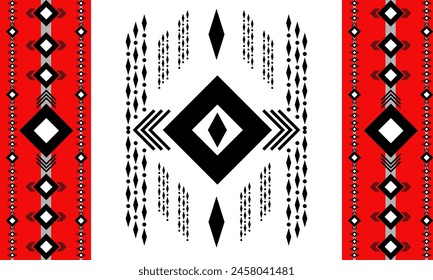 Patrón sin costuras, tela hermosa o patrón de alfombra de la tribu navajo. arte geométrico indígena