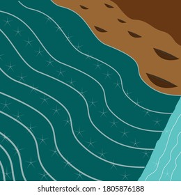 SEAMLESS PATTERN WITH A BEAUTIFUL COASTAL VIEW THEME