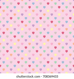 Seamless pattern. Beautiful colors heart shape. Use for backgrounds, wall paper, tile floor, fabric, books, and anything else that you want.