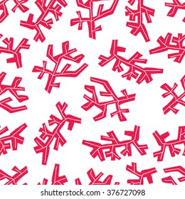 Seamless pattern with beautiful corals. Stylish abstract seamless pattern in vector