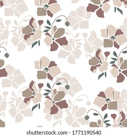 Seamless pattern Beautiful Decorative Flower, Element for design. Contemporary abstract poster design