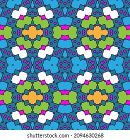 Seamless pattern with beautiful fairy ornament. Simple drawing. Vector illustration
