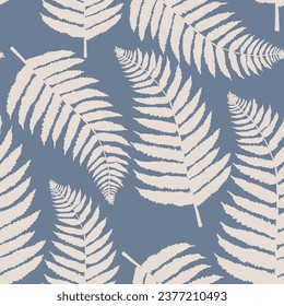 Seamless pattern with beautiful fern leaves wallpaper background
