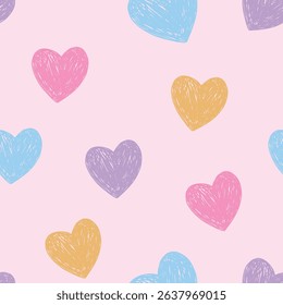 Seamless pattern with beautiful flower blossom garden. Cute hand drawn floral pattern for your fabric, summer background, wallpaper, textile, printed.