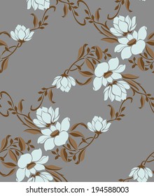 Seamless pattern with beautiful flower. Vector illustration.