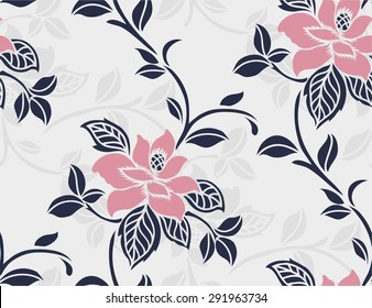 Seamless pattern with beautiful flower. Vector illustration.