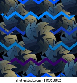 Seamless pattern with beautiful flowers.