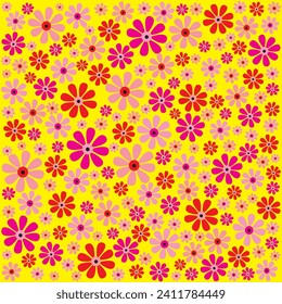 Seamless pattern with beautiful flowers
