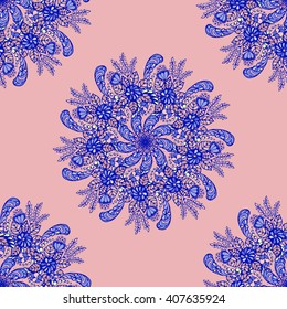 Seamless pattern from beautiful flowers