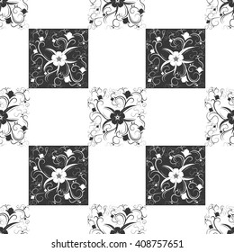 Seamless pattern with beautiful flowers