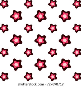 Seamless pattern with beautiful flowers background. Vector illustration