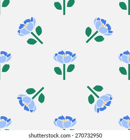 seamless pattern beautiful flowers on a light background