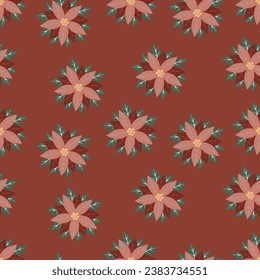 Seamless pattern with beautiful flowers. Perfect for wrapping paper, textile, fabric, print, wallpaper.Vector illustration
