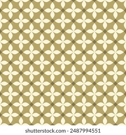 Patrón sin costuras con hermosas Formas de hojas de cuatro pétalos en color crema. Adecuado para diversos propósitos de diseño de textiles, azulejos, Fondos de pantalla, fondos, etc.
