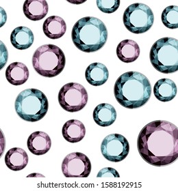 Seamless pattern with beautiful gemstones. For the design of invitations, textiles, cards