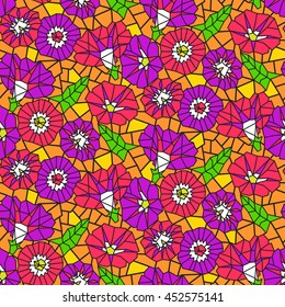 Seamless pattern with beautiful gentle bindweeds. It can be used for greeting cards, birthday cards, wedding inwitations, wallpapers, textile, etc. Vector illustration