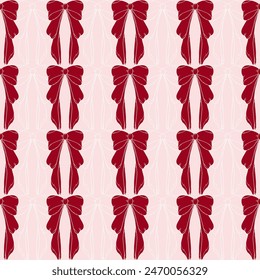Seamless pattern with Beautiful hand drawn bows, cute vector hand drawing design for fabric, ethnic, textile, texture, wrapping paper, wall paper or abstract background.