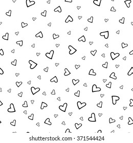 Seamless pattern with beautiful hearts. Can be used for wallpaper, pattern fills, greeting cards, webpage backgrounds, wrapping paper or fabric. Vector illustration. EPS 10.