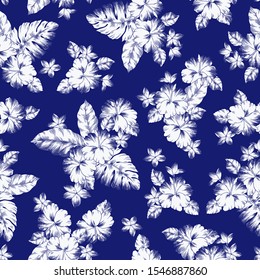 Seamless pattern of beautiful Hibiscus, 