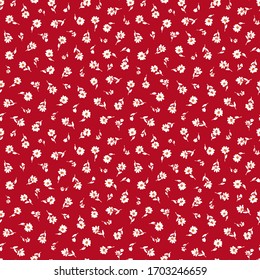 Nahtlose Muster schöner kleiner Blumen und Pflanzen,