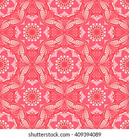 Seamless pattern with beautiful Mandalas. Vector illustration