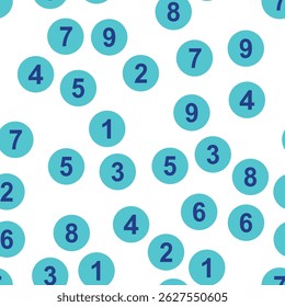 Seamless pattern with beautiful numbers. Algebra and geometry, calculations.