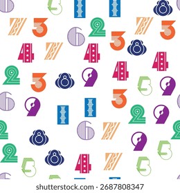 Padrão perfeito com números bonitos. Álgebra e geometria, cálculos.