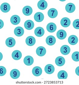 Nahtloses Muster mit schönen Zahlen. Algebra und Geometrie, Berechnungen.