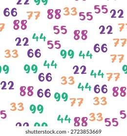Padrão perfeito com números bonitos. Dez, vinte, trinta, quarenta, cinquenta, sessenta, setenta e oitenta noventa Álgebra e geometria