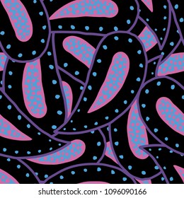 Seamless pattern of beautiful paisley cucumbers African, Turkish, Indian, Persian. Vector illustration