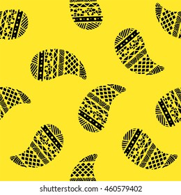 Seamless pattern of beautiful paisley cucumbers. Vector illustration