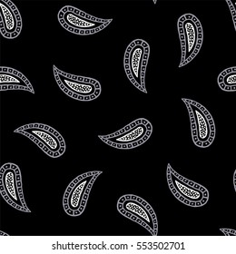 Seamless pattern of beautiful paisley cucumbers Turkish, Indian, Persian, Mexican. Vector illustration