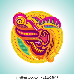 Seamless pattern of beautiful paisley cucumbers Turkish, Indian, Persian, Mexican, African,. Vector illustration
