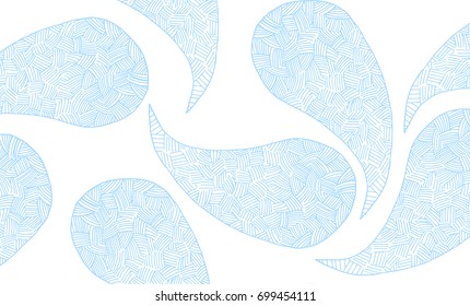 Seamless pattern of beautiful paisley cucumbers on a white background. Turkish, Indian, Persian. Vector illustration