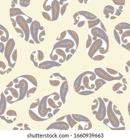 Seamless pattern of a beautiful paisley design,