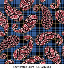Nahtloses Muster eines schönen Paisley-Designs,