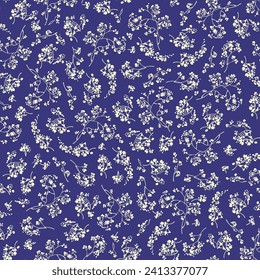 Seamless pattern with beautiful plants perfect for textiles,