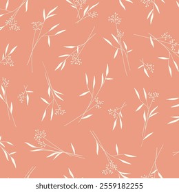 Seamless pattern with beautiful plants perfect for textiles,