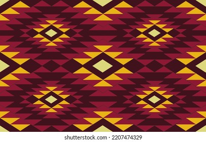 seamless pattern Beautiful red background ikat geometric ethnic design background Traditional design for background, carpet, wallpaper, clothing, wrap, batik, cloth, embroidery style vector  