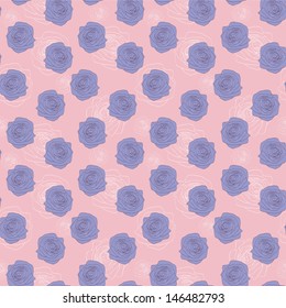 Seamless pattern with beautiful roses