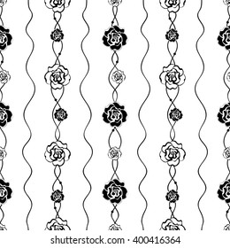 Seamless pattern with beautiful roses